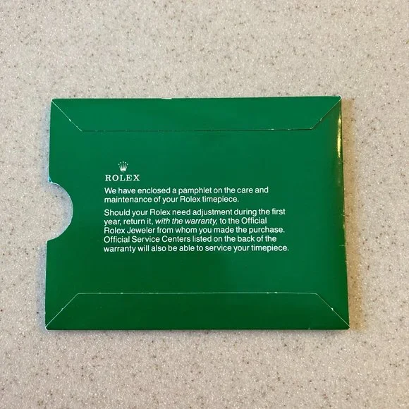 Rolex Warranty Paperwork 1997 Oyster Perpetual w/Sleeve Document Holder - Picture 9 of 11